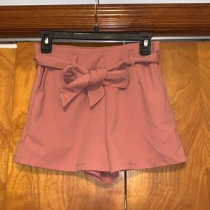 Polyester/ spandex salmon shorts